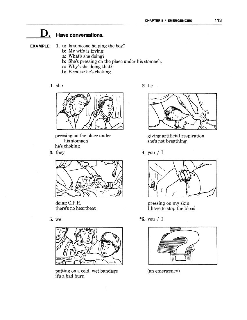 E-04.08 In the Present (Continuous), Communicate About Emergency Situations & Essential Measures