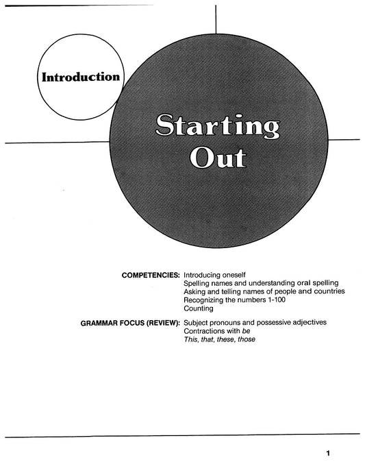 E-05.00 Restart Oral-Skills Training  with Self-Introductions, Oral Spelling, Names of People & Countries, & Numbers