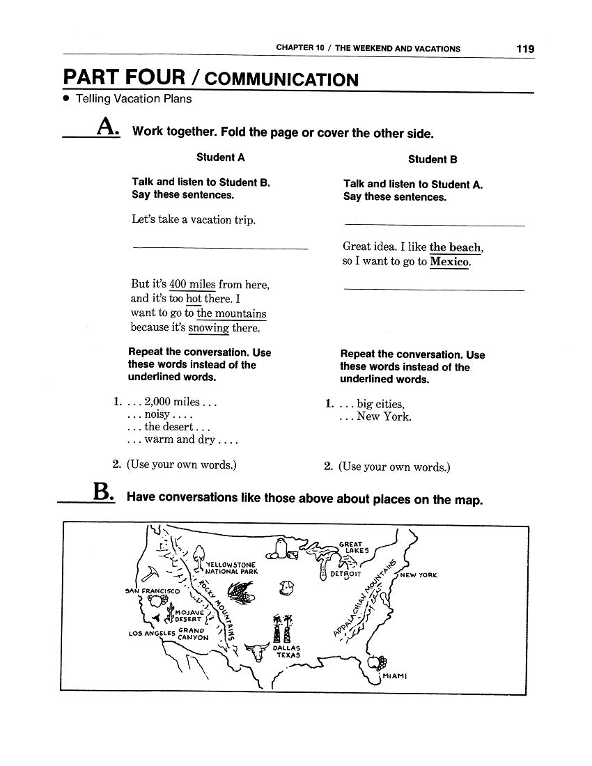 E-05.10 Use Assorted Grammar to Wrap It Up with Weekend & Vacation Plans