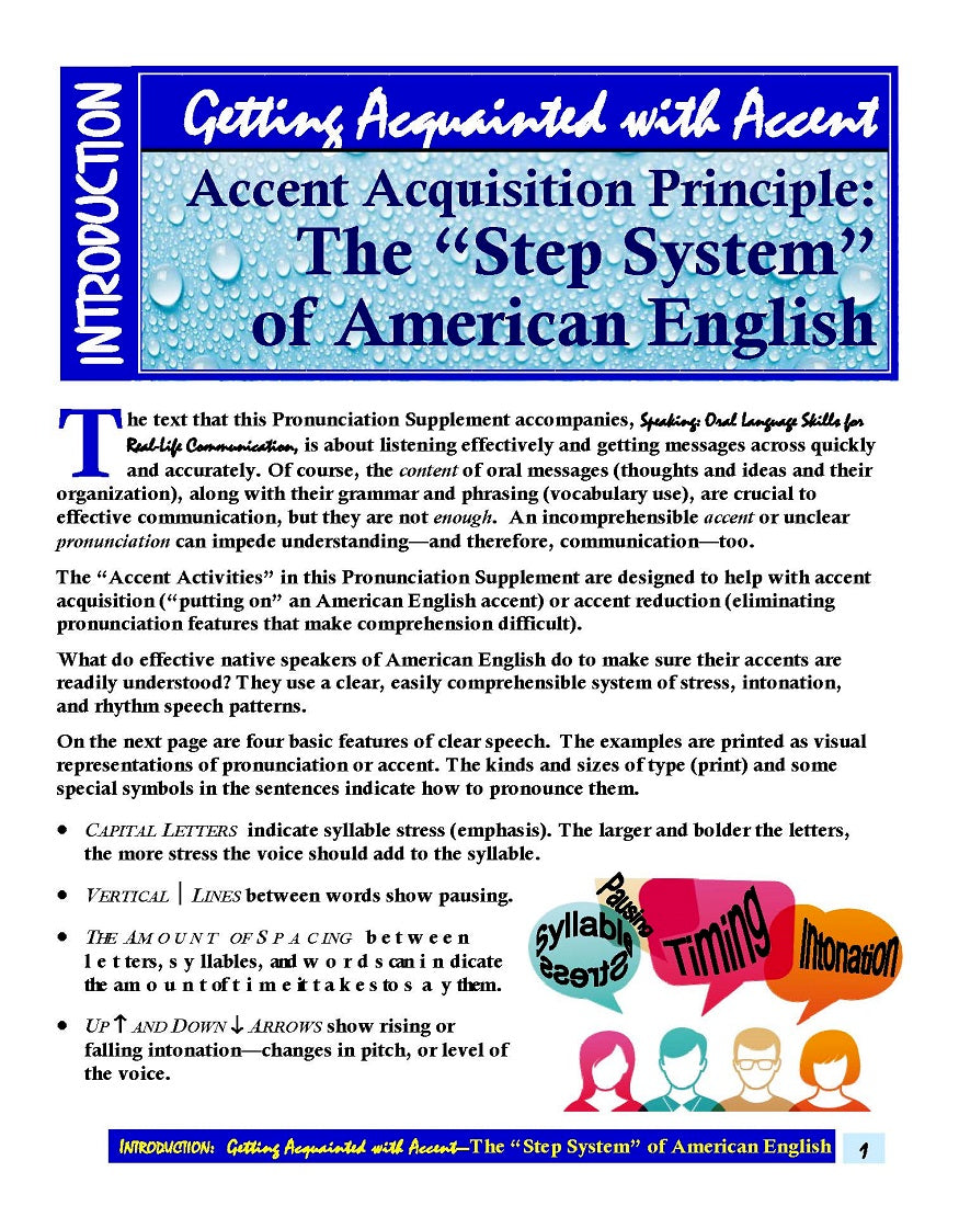 Principle:　Work/Life　American-English　Native　Accent-Acquisition　–　English　E-10.01　Speech