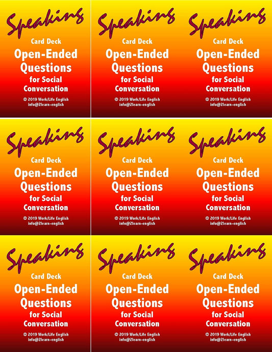 E-10.04b Get the Prep Word Done for You with 72 Open-Ended Questions for Social Conversation on Cards