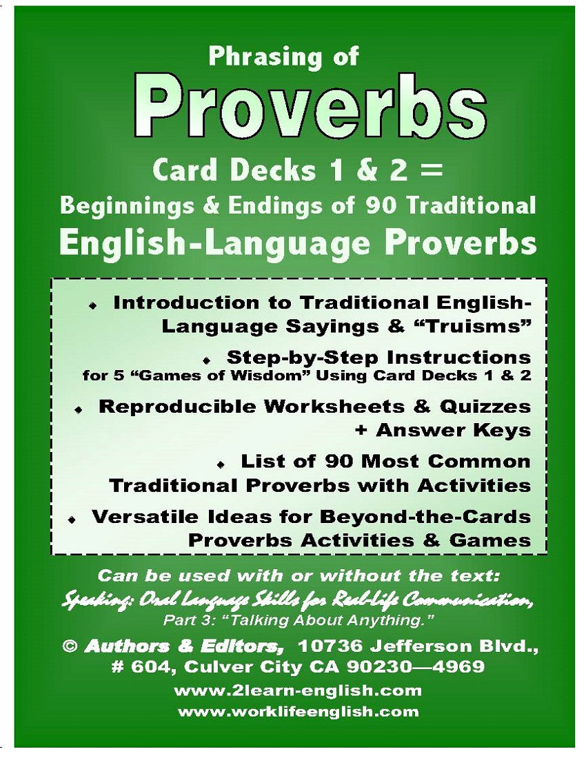 C-09a Phrasing of Proverbs (28 Page How-to Resource Book)