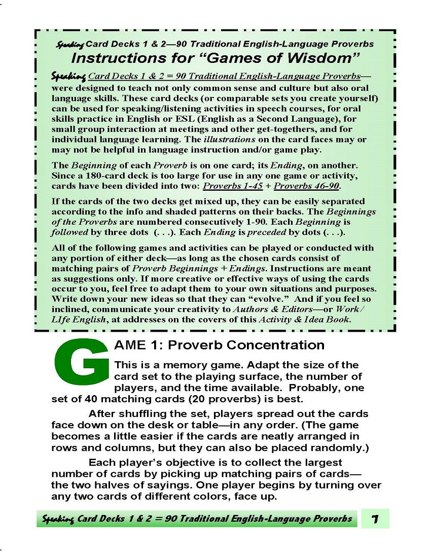 C-09a Phrasing of Proverbs (28 Page How-to Resource Book)