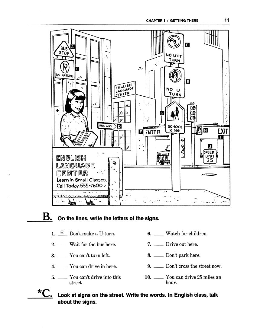 F-01.02 Understand Signs, Instructions, Directions. Read & Write Contact Info. Spell Vowel Sounds