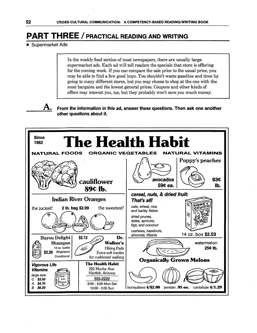 F-03.05 Read & Understand Market Ads. Use Them for Shopping.