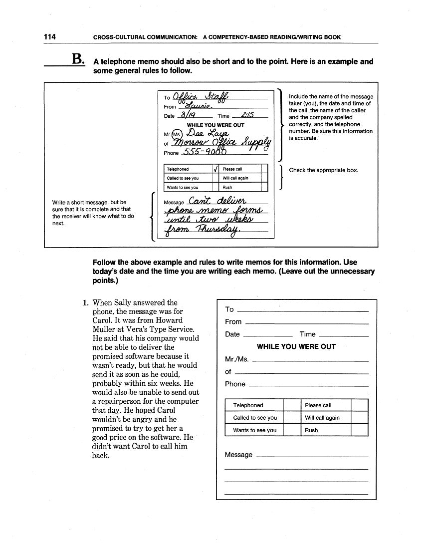 F-04.07 Read, (Write) & Use Memo(randum)s, Messaging & Other Workplace Communication