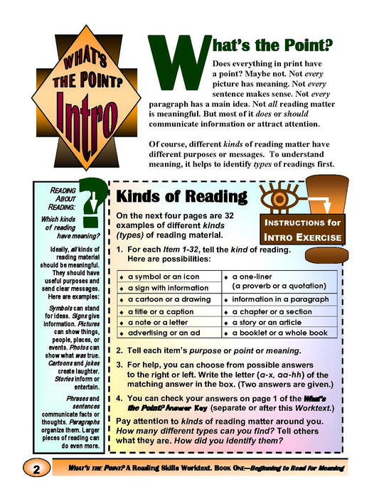 F-07.02 Recognize Kinds of Material to Read for Meaning