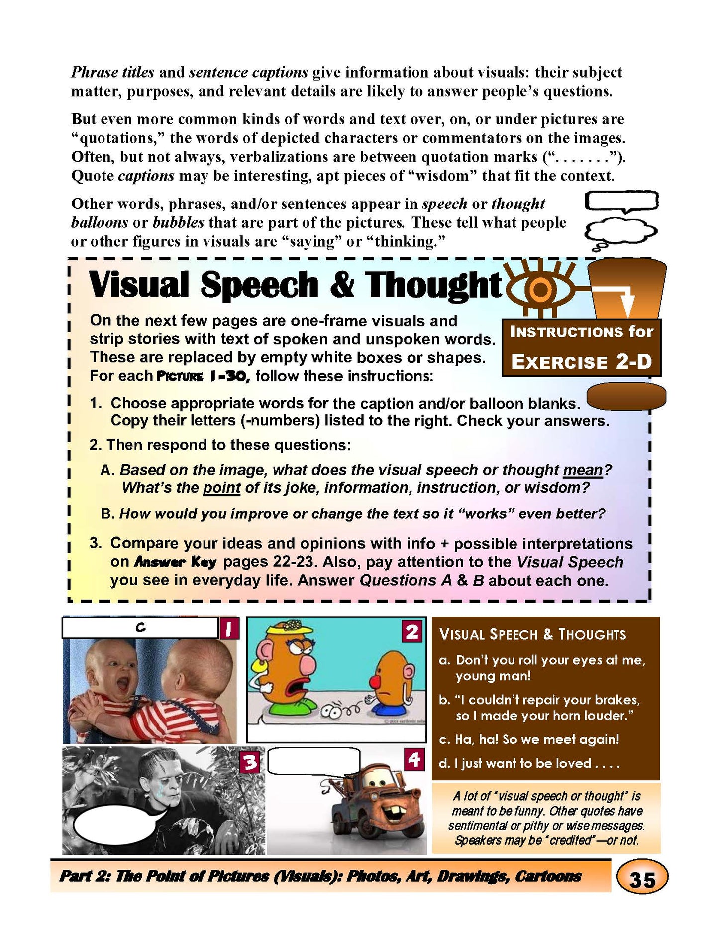 F-07.05 View, Comprehend, Get the Point of, Benefit From & Appreciate All Kinds of Pictures