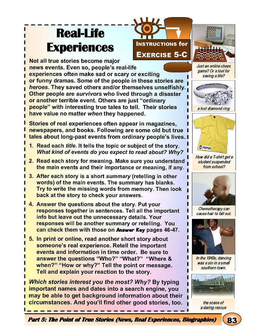 F-07.09 Read & Evaluate Factual (True) Information in the News, People’s Real Experiences & Biographical Stories