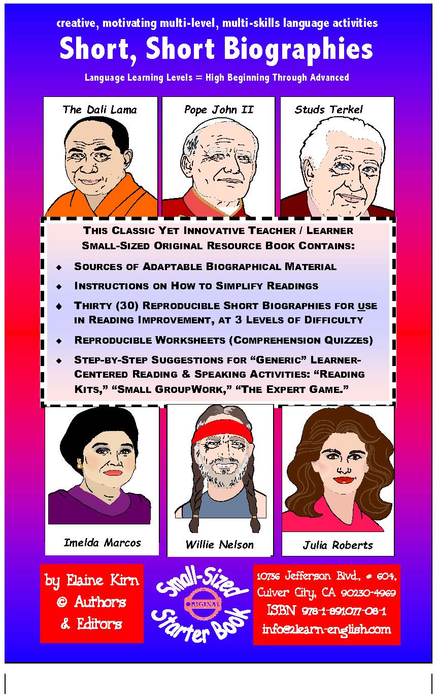 F-07.10 Promote Reading Integrated with All Language Skills with Biographical Info About Famous People