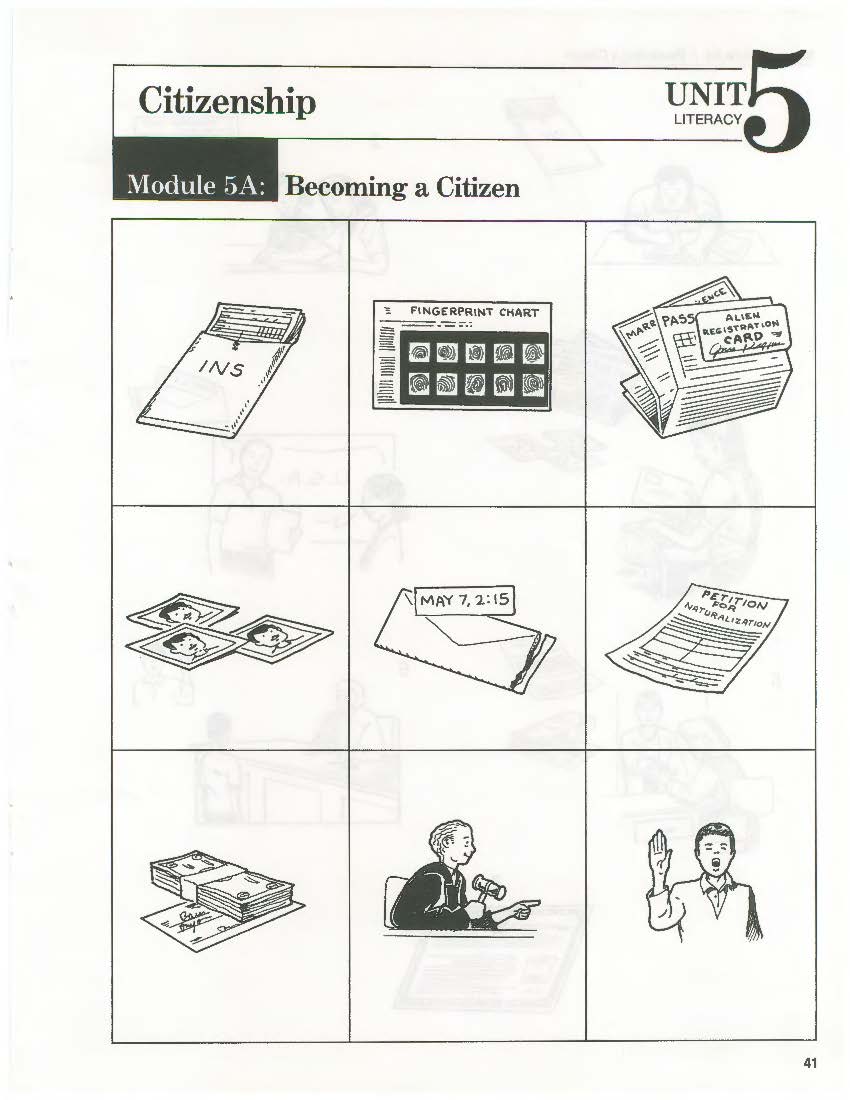 H-02.01 Mostly Pictures Literacy Level English Through Citizenship