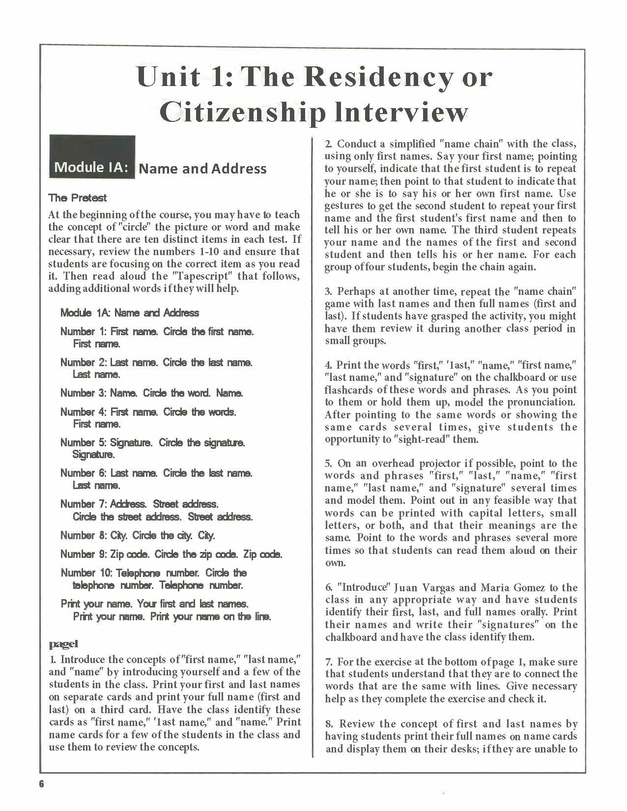 H-02.02 From its Instructor’s Manual, Get Direction & Ideas on How to Teach/Learn English Through Citizenship: Literacy Level