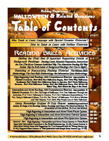 H-04a Holiday Happenings: Halloween (Also: All Saints Day & the Days of the Dead) (Print Version + Shipping)