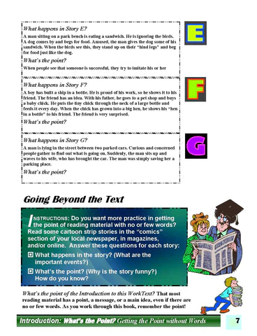 Introduction From What's the Point? Book Two. A Reading Skills Worktext