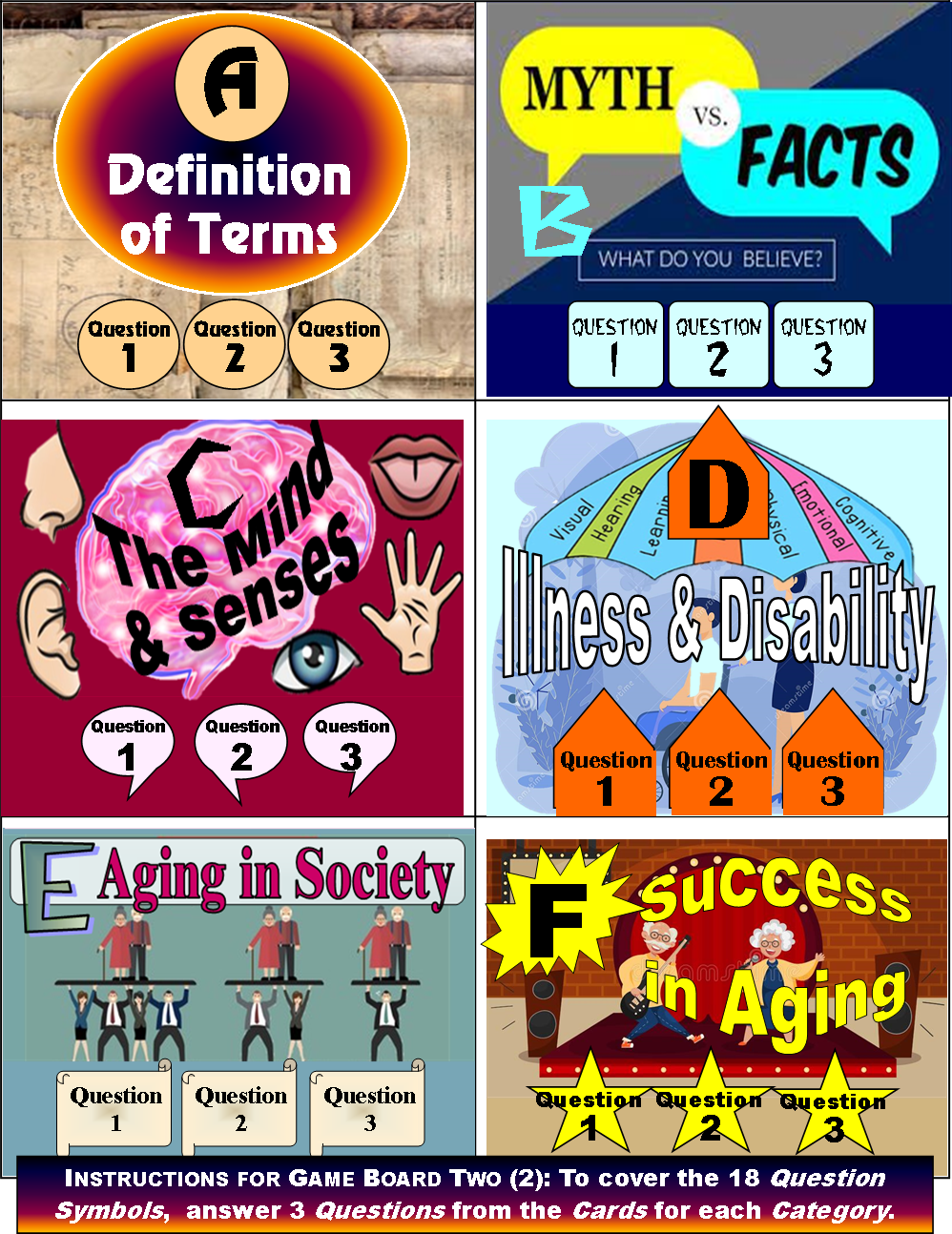 J-01.01Xtra Get Any-Sized Versions of Three (3) Boards For Use in Question & Answer Games That Teach or Reinforce the Science & Art of Any Content (Subject Matter)