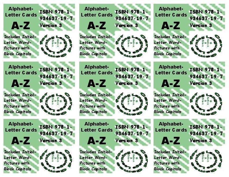 A-07 Alphabet Letter Cards Aa to Zz: Five 104-Card Packs + 24-Page Activities & Ideas Book (Digital Version)