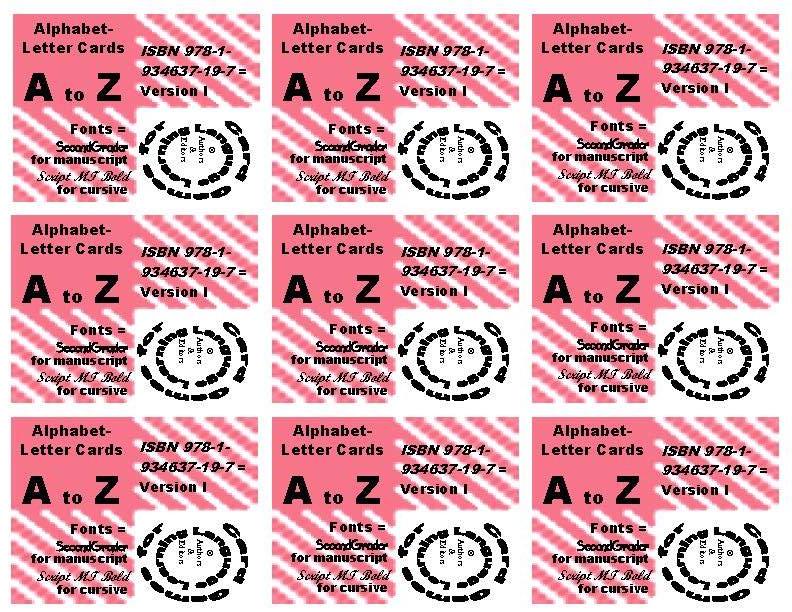 A-07 Alphabet Letter Cards Aa to Zz: Five 104-Card Packs + 24-Page Activities & Ideas Book (Digital Version)