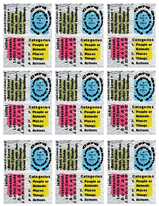 B-02a Initial Consonants 72-Page Activities & Ideas Book + Basic & Beginning 52 & 72-Card Packs