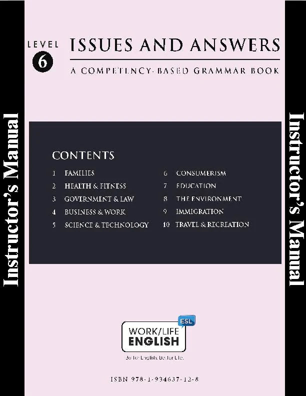 D-06b Work/Life English Level 6 Grammar - Instructor’s Annotated Edition (Digital Version)