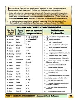 C-04.2 Create & Use 3 Kinds of Compound Words & Phrases