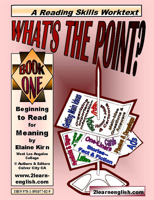 F-07a What’s The Point? Book One: Beginning to Read for Meaning Student Text with Inbound Answer Key (Print Version + Shipping)