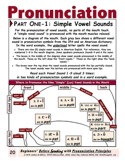 E-01.01 Focused on Simple Vowel Sounds, Name & Classify Singular & Plural Nouns