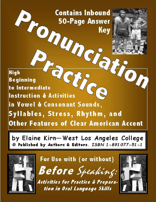 E. Before Speaking - A Pronunciation Practice Manual (Print Version + Shipping)