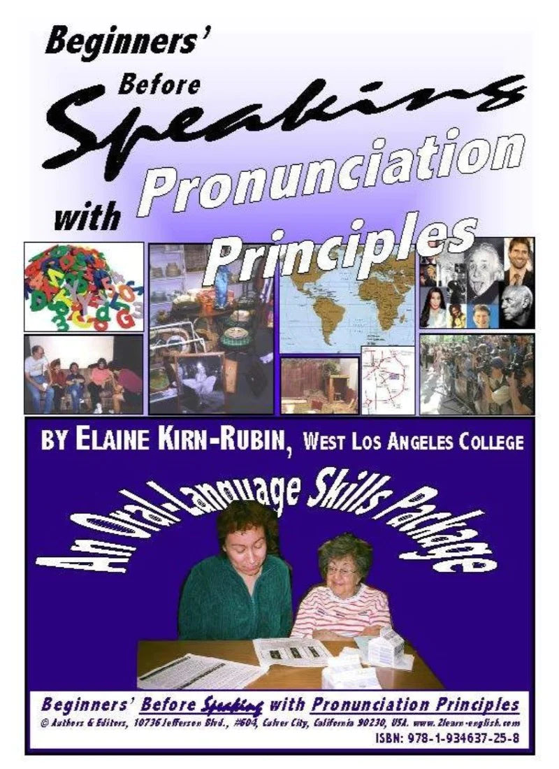 E. Beginners' Before Speaking with Pronunciation Principles--and More (Print Version + Shipping)