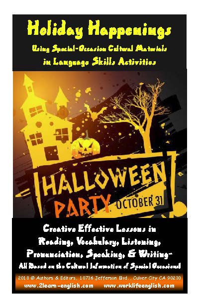 H. Holiday Happenings = Halloween Using Special Occasion Materials in Language Skills Activities (Short Form) (Print Version + Shipping)
