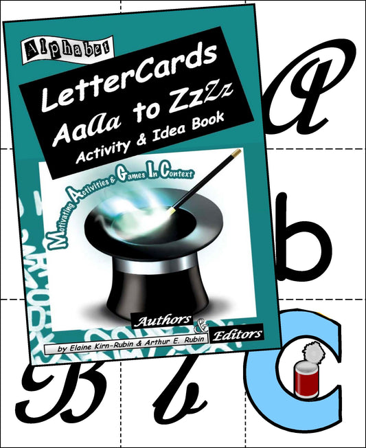 A-07: Alphabet Letter Cards Aa to Zz: Five 104-Card Packs + 24-Page Activities & Ideas Book (Print Version + Shipping)
