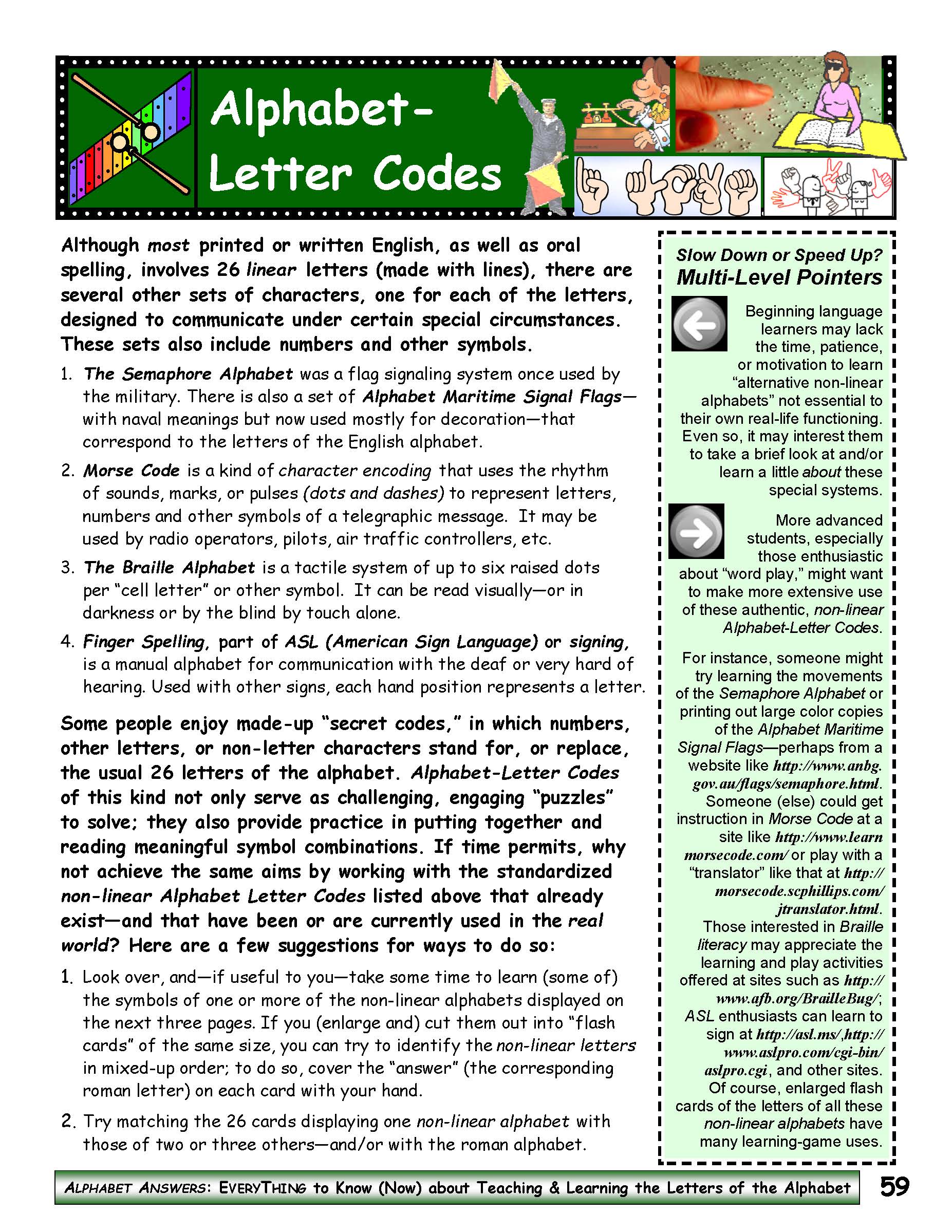 A-11 Use Alphabet-Letter Codes – Work/Life English