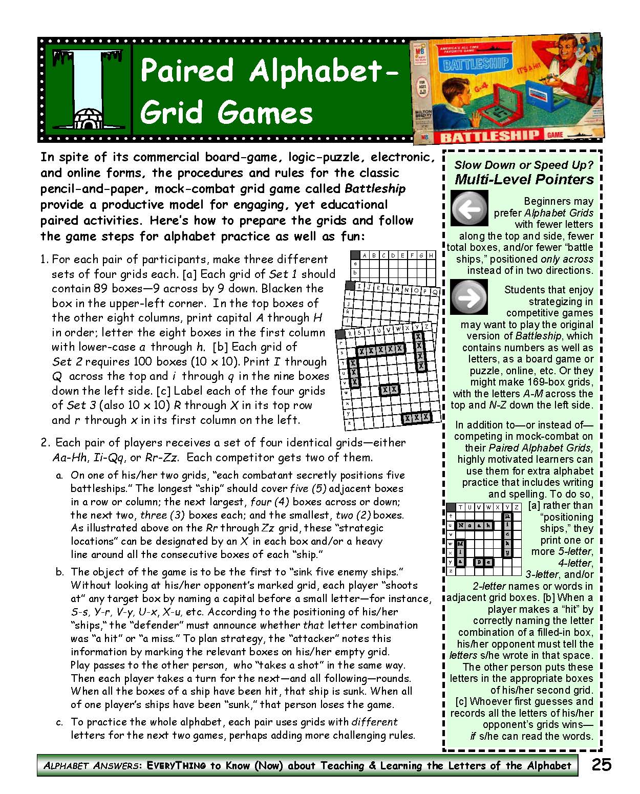 Make and Play Paired Alphabet-Letter Grid Games โ Work/Life English