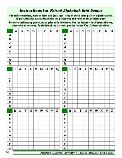 A-05.1: Make and Play Paired Alphabet-Letter Grid Games