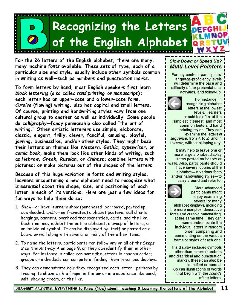 writing styles in english alphabet
