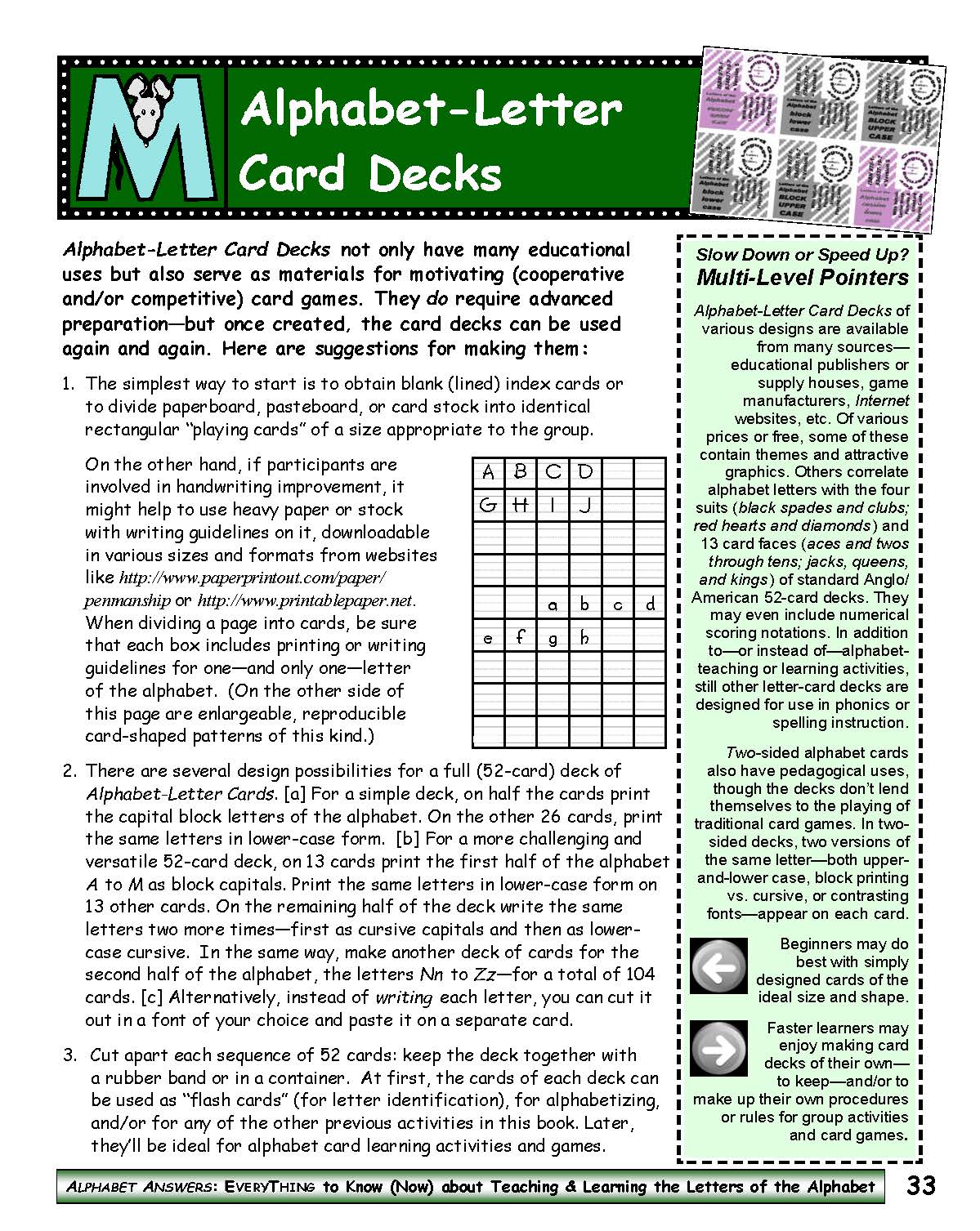 A-07.1: Make & Use Alphabet- Letter Card Packs
