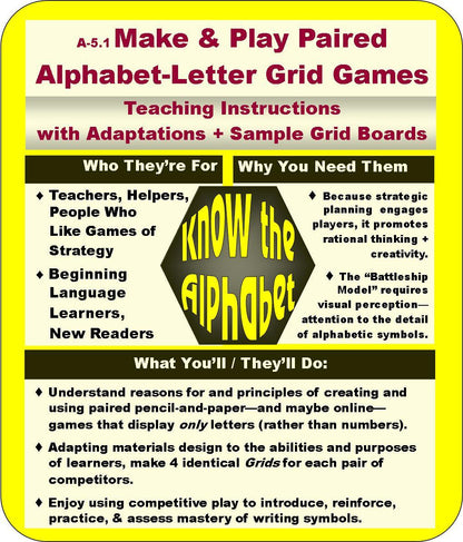 A-05.1: Make and Play Paired Alphabet-Letter Grid Games