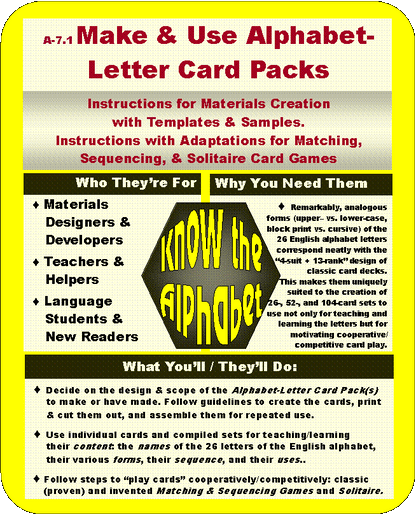 A-07.1: Make & Use Alphabet- Letter Card Packs