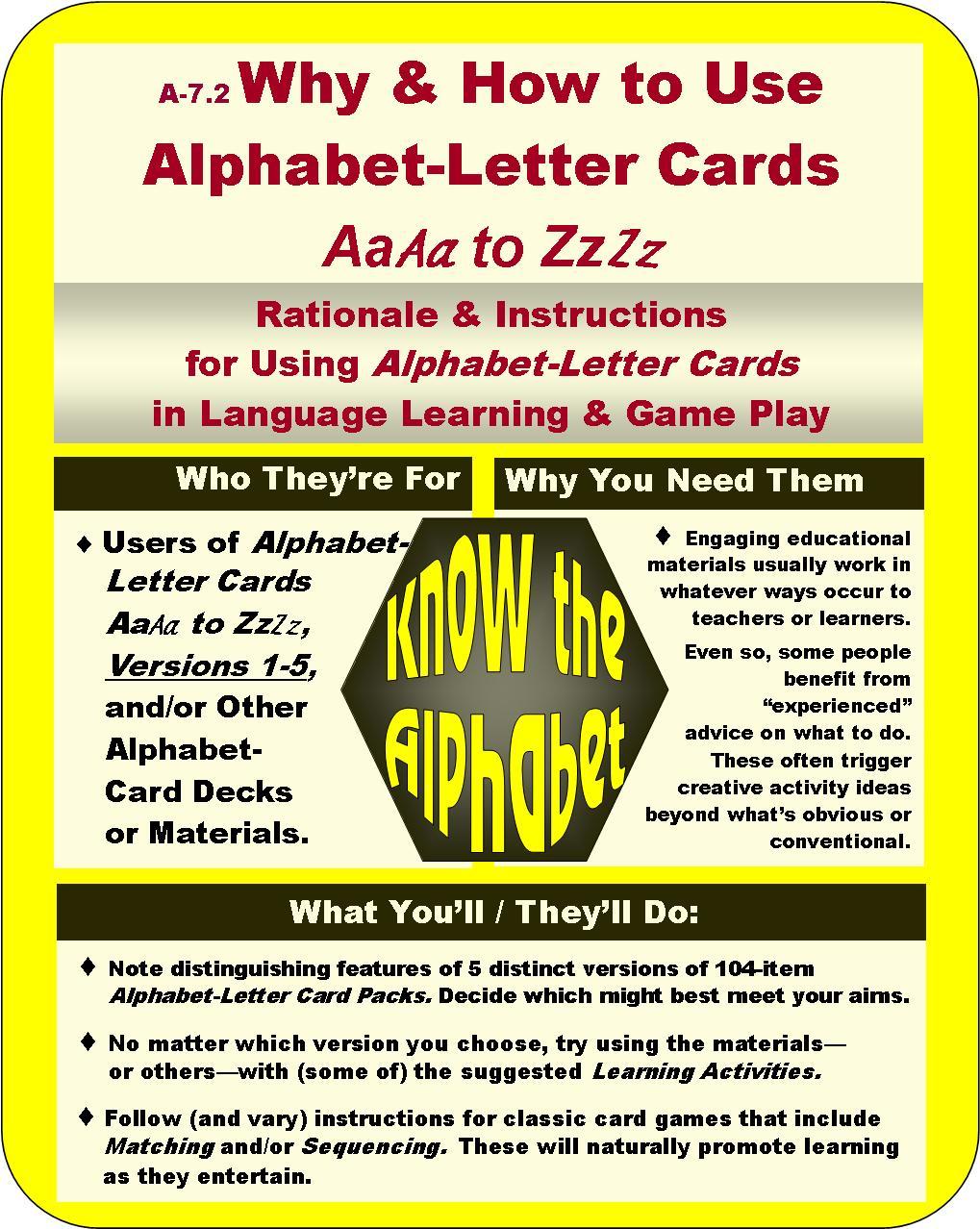 A-07.2: Learn Why & How to Use Alphabet-Letter Cards AaAa to ZzZz