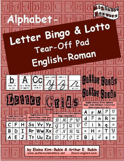 English Letter Lotto and Bingo