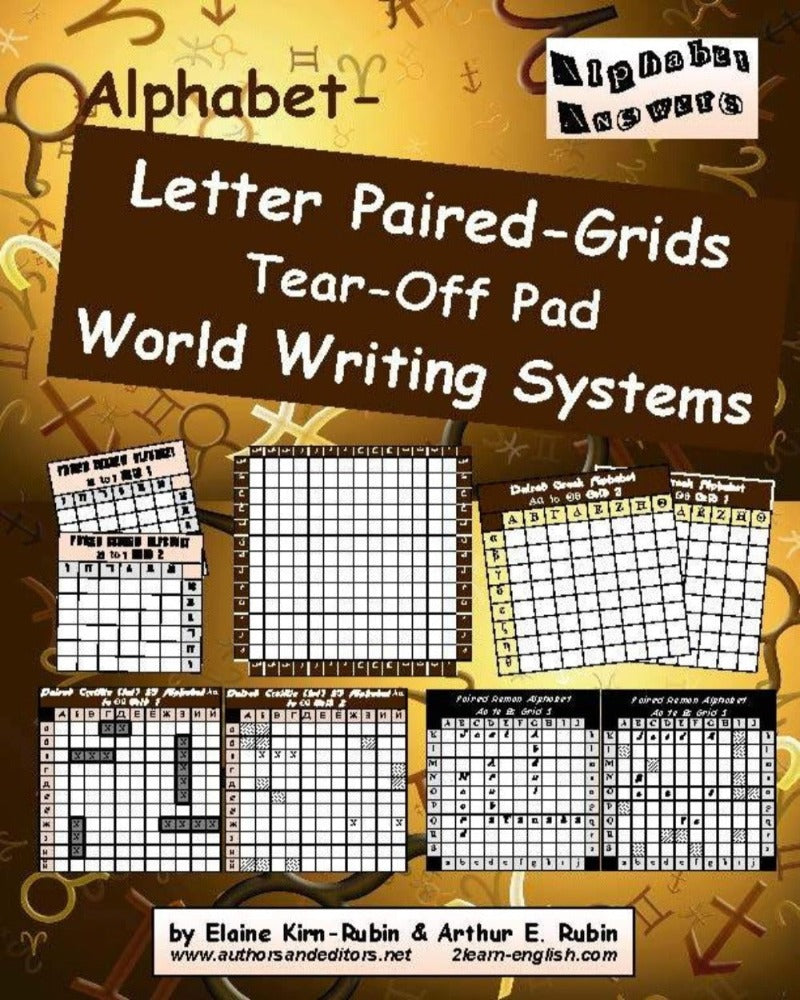 A-05b: Alphabet Letters Paired Grids World-Writing Systems Strategy Boards (Digital Version)