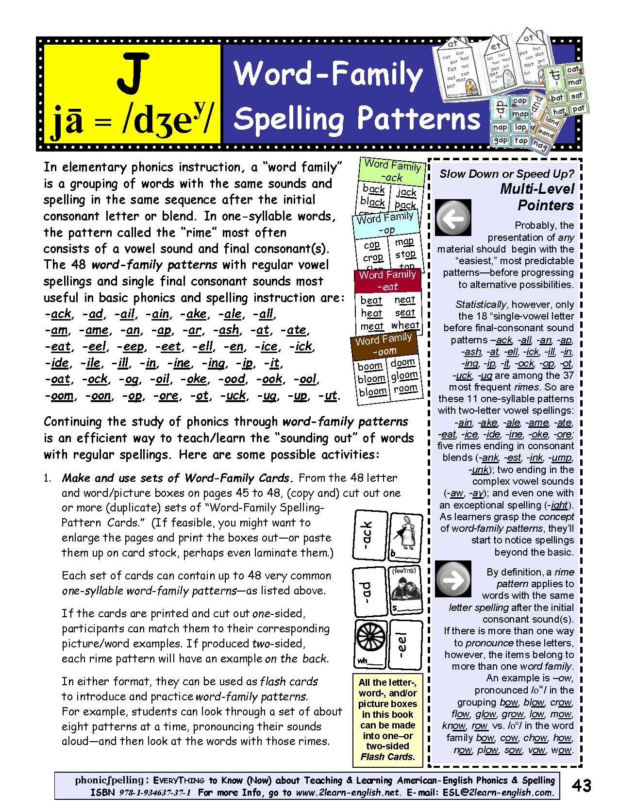 Get 48 Most Common Word-Family Spelling Patterns – Work/Life English