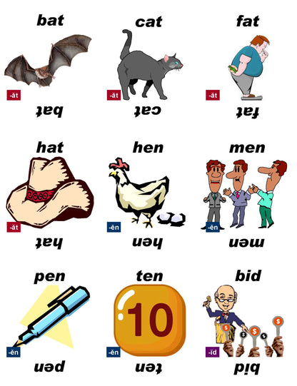 B-03.03 Get & Use Deck A of 52 Beginning Rhyming-Words Picture Cards