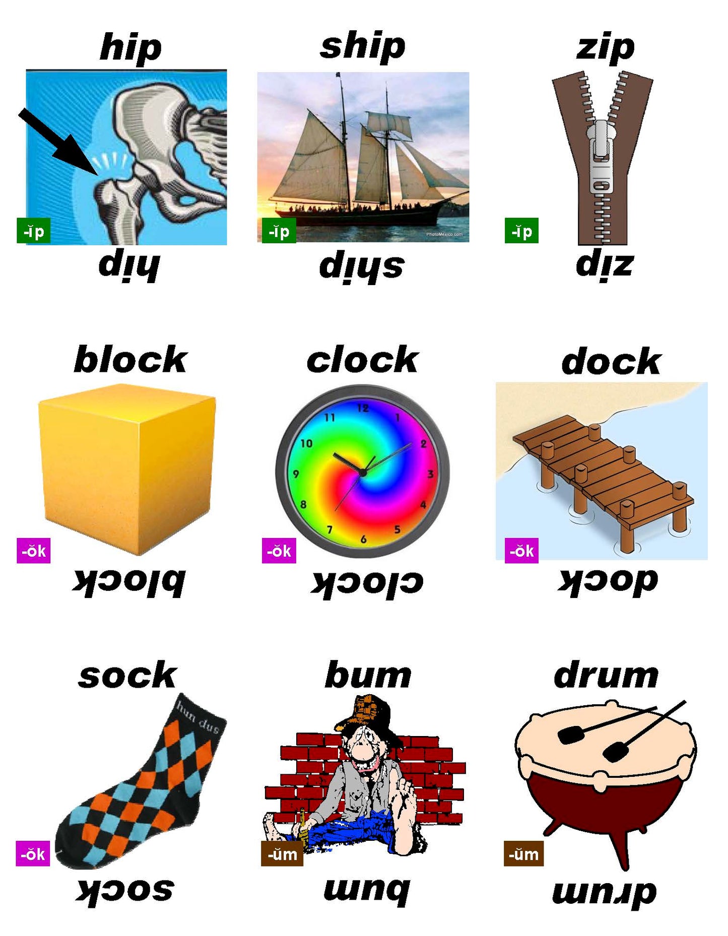 B-03.04 Get & Use Deck B of 52 Beginning Rhyming-Words Picture Cards