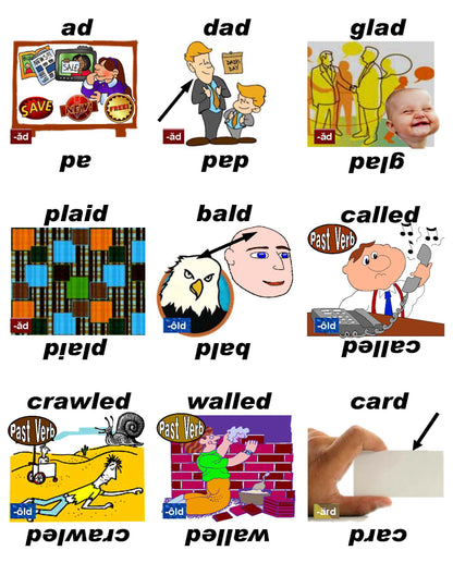 B-03.10 Get & Use Deck G of 52 Intermediate Rhyming-Words Picture Cards