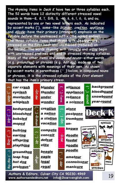 B-03.12 Get Reasoning & Instructions for Use of Advanced Rhyming-Word Card Decks I-L