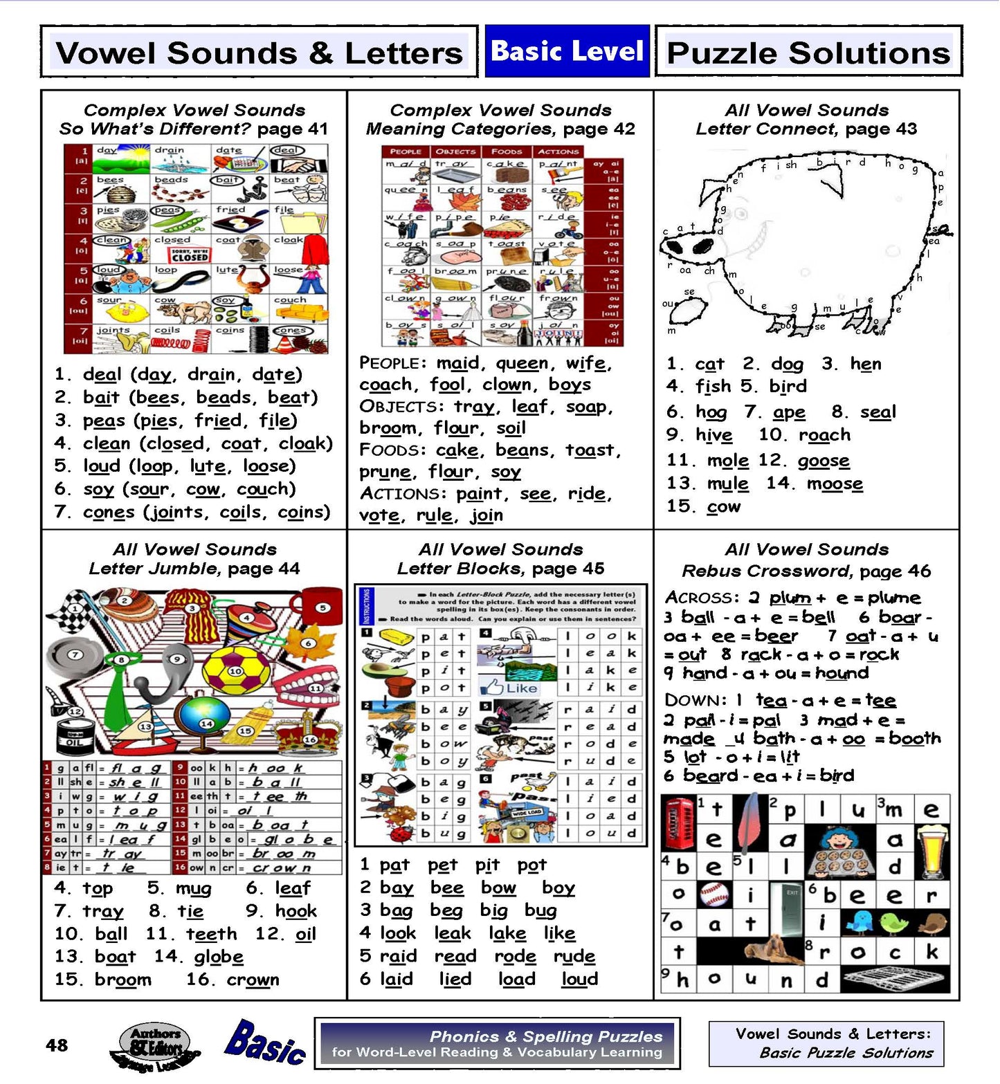 B-05.03 Use Simple & Complex Vowels in Basic Phonics & Spelling Puzzles