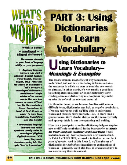 C-02.02 Get Vocabulary Information from Dictionaries