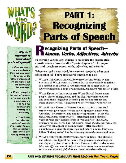 C-02.03 Be Aware of Parts of Speech