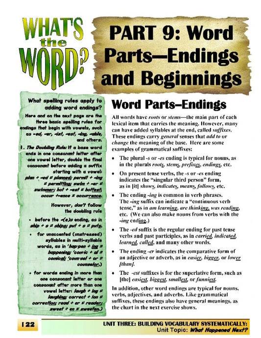 C-06.02 Put Word Parts (Roots & Affixes) into a Classic Story