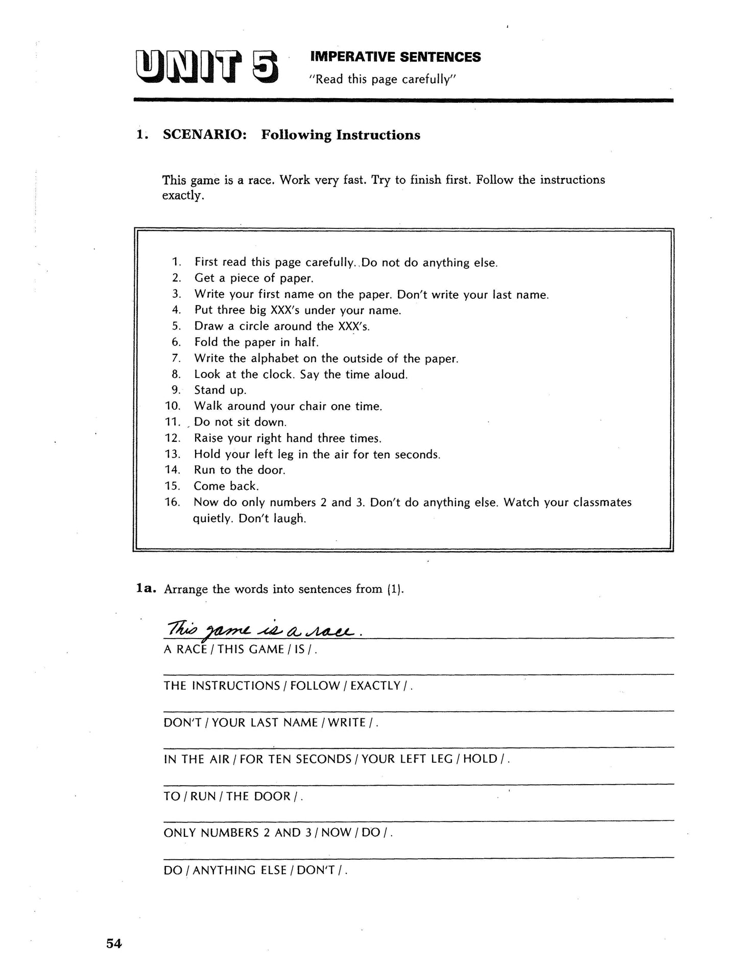 D-02.04 Read & Create Imperative-Verb (+ Object) Sentences